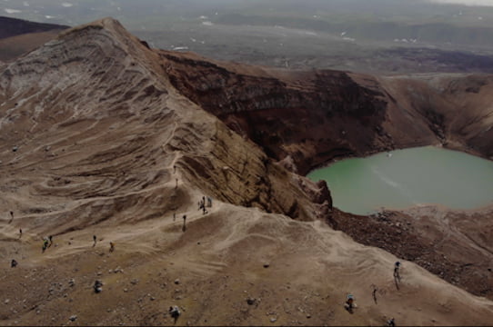 ice and flame in the crater