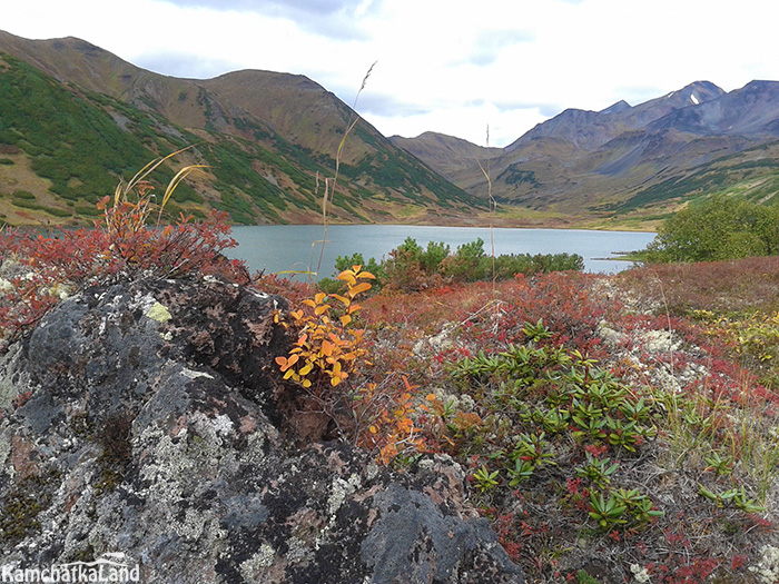 A lake near the Bakening volcano.