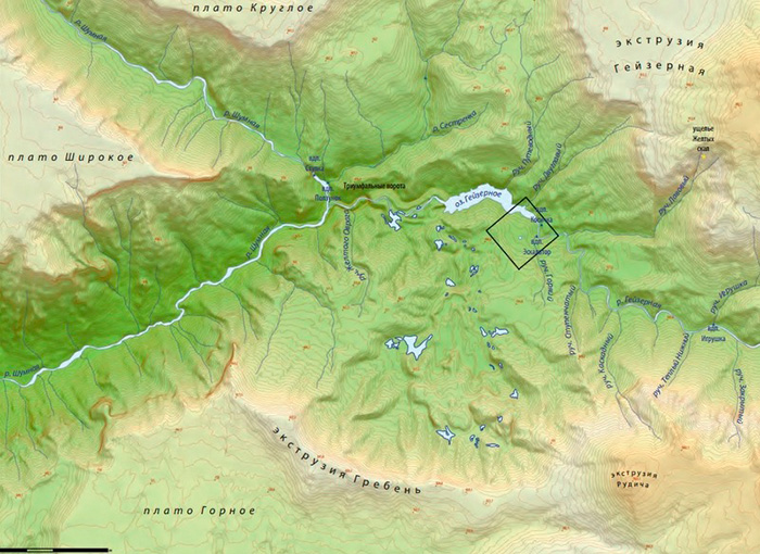 Kamchatka, location of the Valley of Geysers.