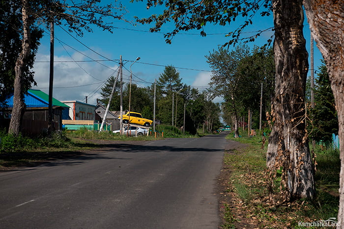 Klyuchi village in Kamchatka