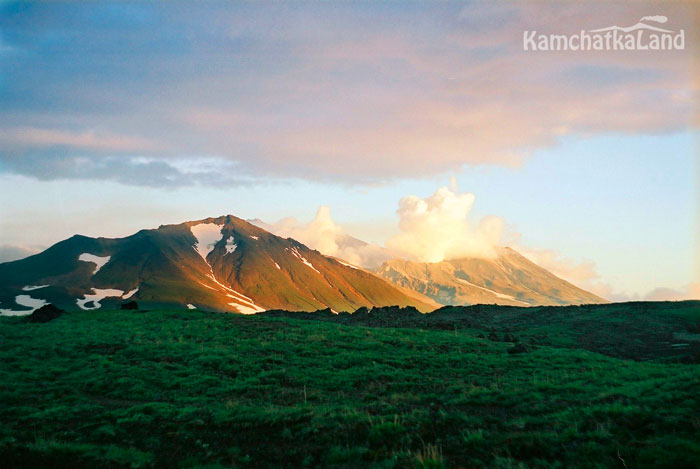 Dawn above the volcano.