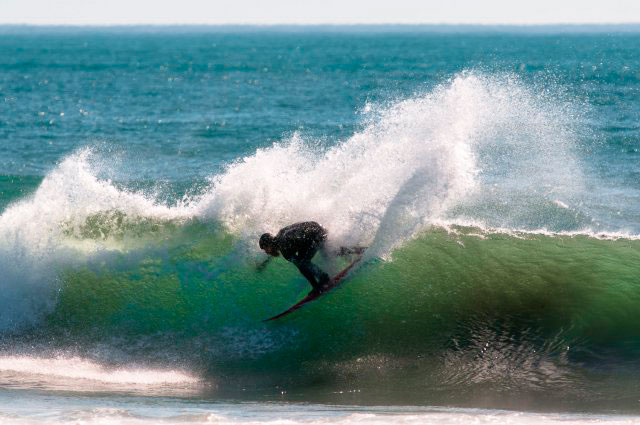 Surfer in the waves.