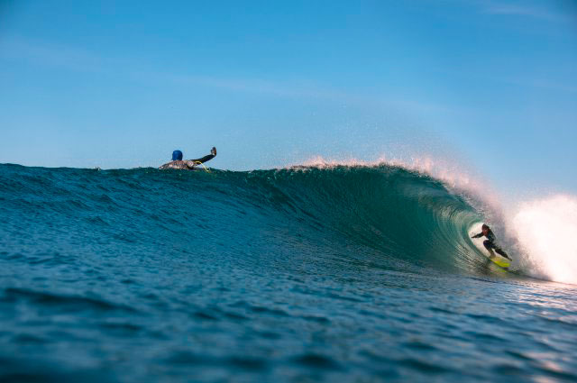 Surfing in Kamchatka.