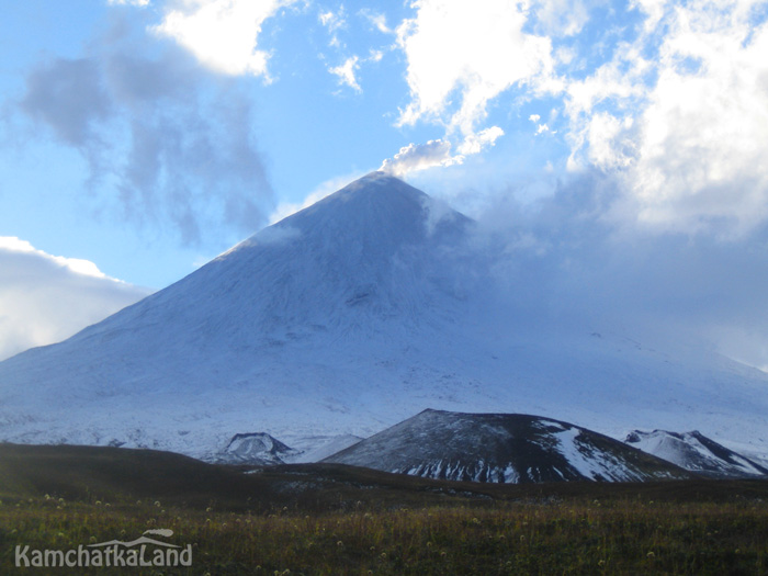 Famous volcanoes of Kamchatka.