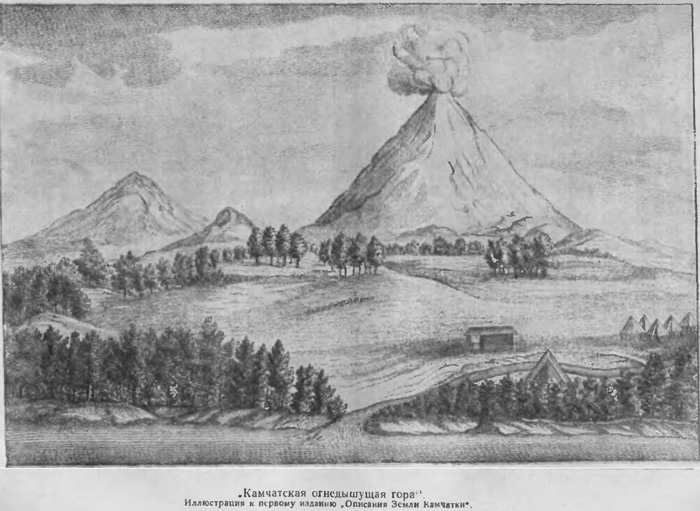 description of volcanoes in Kamchatka.