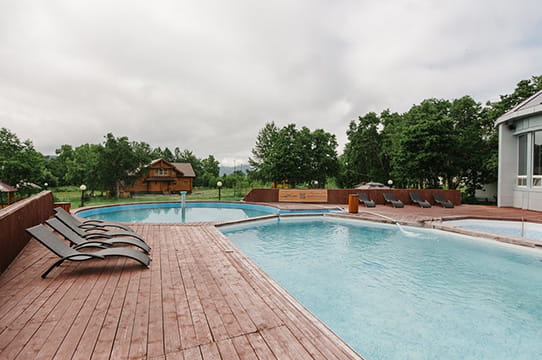 swimming pool in Paratunka.